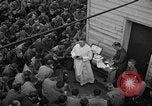 Image of U.S. Catholic chaplain conducts mass 3 days before D-Day Weymouth England United Kingdom, 1944, second 25 stock footage video 65675049229