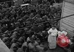 Image of U.S. Catholic chaplain conducts mass 3 days before D-Day Weymouth England United Kingdom, 1944, second 49 stock footage video 65675049229