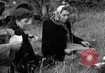 Standbild deutschen Kriegsgefangenen auf einem Feld in Frankreich Frankreich, 1944, aus Sekunde 52 historischem Filmmaterial Videoclip 65675049234