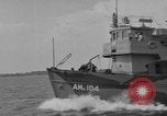 Image of Crew of USS Pilot AM-104 deploys and retrieves cables Chesapeake Bay, 1939, second 27 stock footage video 65675049270