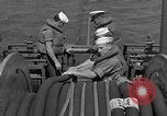 Image of Crew of USS Pilot AM-104 deploys and retrieves cables Chesapeake Bay, 1939, second 39 stock footage video 65675049270