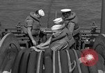 Image of Crew of USS Pilot AM-104 deploys and retrieves cables Chesapeake Bay, 1939, second 46 stock footage video 65675049270