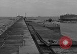Image of seawall Cherbourg Normandy France, 1944, second 3 stock footage video 65675049315