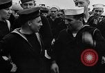 Standbild Crew der USS Augusta besuchen HMS Prince of Wales Schiff Hafen Neufundland, 1941, aus Sekunde 28 historischem Filmmaterial Videoclip 65675049359