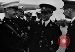 Standbild Crew der USS Augusta besuchen HMS Prince of Wales Schiff Hafen Neufundland, 1941, aus Sekunde 32 historischem Filmmaterial Videoclip 65675049359