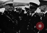 Standbild Crew der USS Augusta besuchen HMS Prince of Wales Schiff Hafen Neufundland, 1941, aus Sekunde 34 historischem Filmmaterial Videoclip 65675049359
