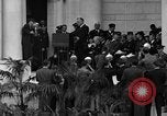 Standbild Franklin D Roosevelt 1935 Armistice Day Rede Arlington Virginia USA, 1935, aus Sekunde 35 historischem Filmmaterial Videoclip 65675049416