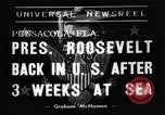 Image of Franklin D Roosevelt Pensacola Florida USA, 1938, second 19 stock footage video 65675049444