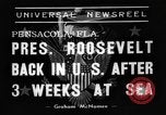 Image of Franklin D Roosevelt Pensacola Florida USA, 1938, second 21 stock footage video 65675049444
