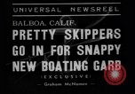 Standbild Modelle Balboa California USA, 1938, aus Sekunde 6 historischem Filmmaterial Videoclip 65675049458