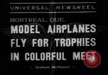 Standbild Modell Flugzeuge Montreal Quebec Kanada, 1938, aus Sekunde 4 historischem Filmmaterial Videoclip 65675049459