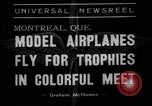 Standbild Modell Flugzeuge Montreal Quebec Kanada, 1938, aus Sekunde 7 historischem Filmmaterial Videoclip 65675049459
