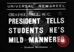 Standbild Präsident Roosevelt Chapel Hill North Carolina USA, 1938, aus Sekunde 4 historischem Filmmaterial Videoclip 65675049474