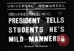 Standbild Präsident Roosevelt Chapel Hill North Carolina USA, 1938, aus Sekunde 5 historischem Filmmaterial Videoclip 65675049474