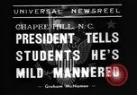 Standbild Präsident Roosevelt Chapel Hill North Carolina USA, 1938, aus Sekunde 7 historischem Filmmaterial Videoclip 65675049474