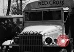 Image of Red Cross trucks Buchenwald Germany, 1945, second 8 stock footage video 65675049491