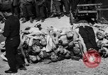 Image of pile of dead Buchenwald Germany, 1945, second 23 stock footage video 65675049492