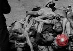 Image of pile of dead Buchenwald Germany, 1945, second 28 stock footage video 65675049492