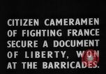 Image of French Resistance Forces Paris France, 1944, second 37 stock footage video 65675049502
