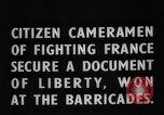 Image of French Resistance Forces Paris France, 1944, second 38 stock footage video 65675049502