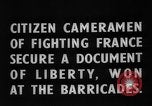 Image of French Resistance Forces Paris France, 1944, second 40 stock footage video 65675049502