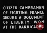 Image of French Resistance Forces Paris France, 1944, second 42 stock footage video 65675049502