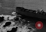 Image of Coast Guard rescue operations for tanker Lyman Stewart in California United States USA, 1935, second 43 stock footage video 65675049574
