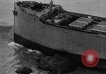Image of Coast Guard rescue operations for tanker Lyman Stewart in California United States USA, 1935, second 46 stock footage video 65675049574