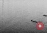 Image of United States ships in convoy to Brest, France, in World War 1 Atlantic Ocean, 1918, second 40 stock footage video 65675049590