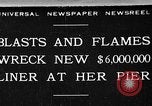 Image of Munchen liner fire New York City USA, 1930, second 1 stock footage video 65675049598