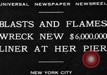 Image of Munchen liner fire New York City USA, 1930, second 3 stock footage video 65675049598