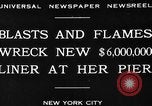 Image of Munchen liner fire New York City USA, 1930, second 4 stock footage video 65675049598