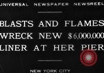 Image of Munchen liner fire New York City USA, 1930, second 9 stock footage video 65675049598