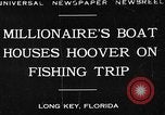 Standbild Herbert Hoover Long Key Florida USA, 1930, aus Sekunde 1 historischem Filmmaterial Videoclip 65675049600