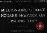 Standbild Herbert Hoover Long Key Florida USA, 1930, aus Sekunde 3 historischem Filmmaterial Videoclip 65675049600