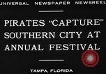 Standbild Gasparilla Pirate Festival Jose Gasparilla, 1930, aus Sekunde 3 historischem Filmmaterial Videoclip 65675049606