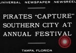 Standbild Gasparilla Pirate Festival Jose Gasparilla, 1930, aus Sekunde 6 historischem Filmmaterial Videoclip 65675049606