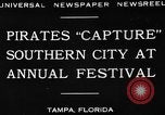 Standbild Gasparilla Pirate Festival Jose Gasparilla, 1930, aus Sekunde 8 historischem Filmmaterial Videoclip 65675049606