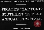 Standbild Gasparilla Pirate Festival Jose Gasparilla, 1930, aus Sekunde 9 historischem Filmmaterial Videoclip 65675049606