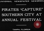 Standbild Gasparilla Pirate Festival Jose Gasparilla, 1930, aus Sekunde 10 historischem Filmmaterial Videoclip 65675049606
