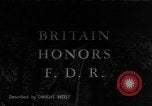 Image of Franklin D Roosevelt Memorial statue unveiling Grosvenor Square 1948 London England United Kingdom, 1948, second 1 stock footage video 65675049649