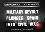 Standbild nationalistischen Armeen Zaragoza Spanien, 1936, aus Sekunde 3 historischem Filmmaterial Videoclip 65675049683