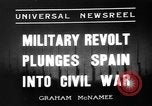 Standbild nationalistischen Armeen Zaragoza Spanien, 1936, aus Sekunde 8 historischem Filmmaterial Videoclip 65675049683