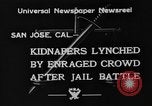 Immagine di Linciaggio in Saint James Park San Jose California USA, 1933, secondo 5 filmato di repertorio 65675049749