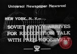 Immagine di Maxim M Litvinov United States USA, 1933, secondo 7 filmato di repertorio 65675049753