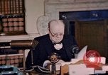 Image of Winston Churchill victory in Europe radio speech London England United Kingdom, 1945, second 14 stock footage video 65675049764