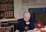 Image of Winston Churchill victory in Europe radio speech London England United Kingdom, 1945, second 33 stock footage video 65675049764