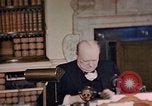 Image of Winston Churchill victory in Europe radio speech London England United Kingdom, 1945, second 39 stock footage video 65675049764