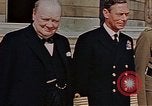 Image of Winston Churchill on VE Day London England United Kingdom, 1945, second 4 stock footage video 65675049805