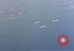 Image of U.S. Troop Carrier C-47 aircraft in flight over Mediterranean Sea Italy, 1943, second 21 stock footage video 65675049826